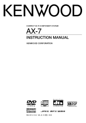 Kenwood AX-7 User Manual