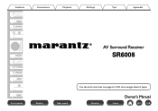 Marantz SR6008 Owner's Manual in English