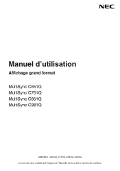 NEC C651Q Users Manual - French
