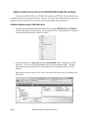 RCA BRC3109 BRC3109 Software Update Instructions
