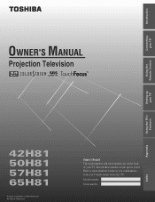 Toshiba 65H81 User Manual