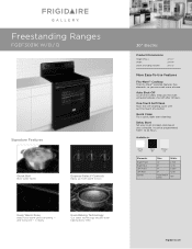 Frigidaire FGEF3031KQ Product Specifications Sheet (English)