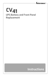 Intermec CV41 CV41 UPS Battery and Touch Panel Replacement Instructions