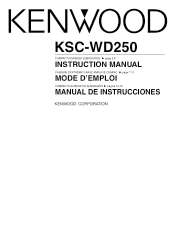 Kenwood KSC-WD250 User Manual