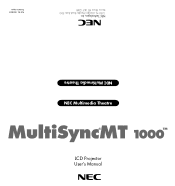 NEC LCDMT1000 User Manual