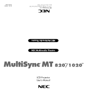 NEC MT1020 MT820/MT1020