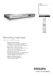Philips DVDR3400 Leaflet