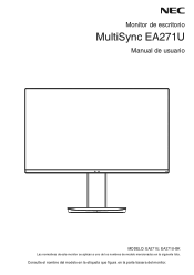 Sharp EA271U-BK User Manual - - Spanish