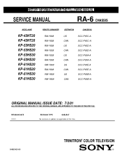 Sony KP-61HS20 Service Manual