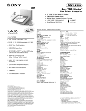 Sony PCV-LX910 Marketing Specifications