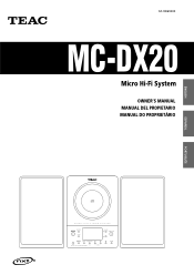 TEAC MC-DX20B Owners Manual