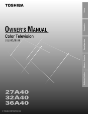 Toshiba 32A40 Owners Manual