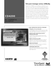 ViewSonic CD4200 CD4200 Specification Sheet