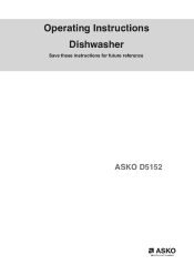 Asko D5152 User manual Use & Care Guide Asko D5152 EN
