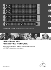 Behringer ULTRAGRAPH FBQ-PRO FBQ6200 Quick Start Guide