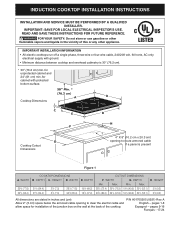 Frigidaire FCCI3627AB Installation Instructions