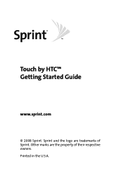 HTC Touch Sprint Quick Start Guide