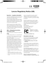 Lenovo Q700 Lenovo Regulatory Notice(US and Canada)