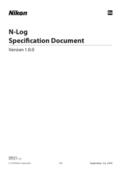 Nikon COOLPIX P950 N-Log Specification Document