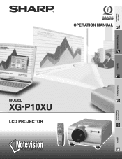 Sharp XG-P10XU XGP10XU Operation Manual