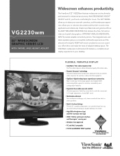 ViewSonic VG2230WM VG2230wm Spec Sheet