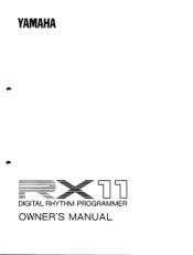 Yamaha RX11 Owner's Manual (image)