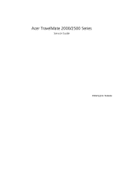 Acer TravelMate 2500 TravelMate 2000/2500 Service Guide