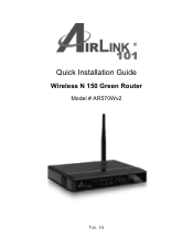 Airlink AR570WV2 Quick Installation Guide