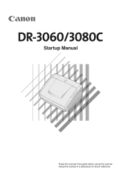 Canon DR 3060 Startup Guide