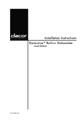 Dacor DDW24S Installation Instructions
