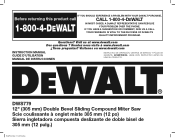 Dewalt DWS779 Instruction Manual