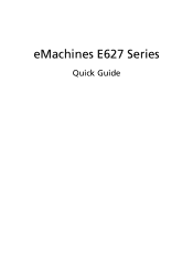 eMachines E627 eMachines E627 Quick Guide - English