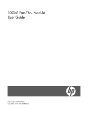 HP BladeSystem c7000 HP 10GbE Pass-Thru Module User Guide