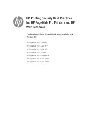 HP PageWide Managed P55250dw Printing Security Best Practices: Configuring a Printer Securely in Web Jetadmin 10.4