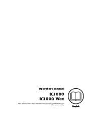 Husqvarna K 3000 Wet Owners Manual