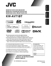 JVC KW-AV71BT Instruction Manual