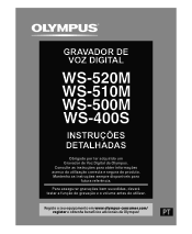 Olympus WS-500M WS-500M Instruções Detalhadas (Português)