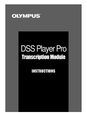Olympus DS-3000 DSS Player Pro Release 3 Transcription Module Instructions (English)