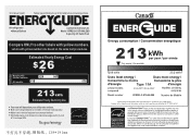 RCA RFR283-C Energy Label