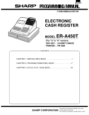 Sharp ER-A450T Programmer Manual