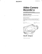 Sony CCD-TR714 Operation Manual  (primary manual)