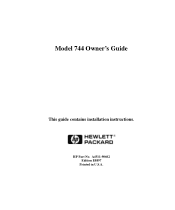 HP Model 744 HP Model 744 Owner's Guide