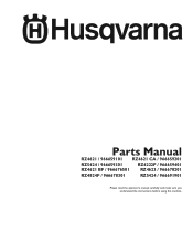 Husqvarna RZ4623 Parts Manual