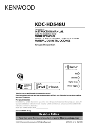Kenwood KDC-HD548U Instruction Manual