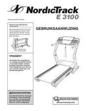NordicTrack E 3100 Treadmill Dutch Manual