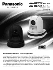 Panasonic 4K Integrated Pan/Tilt/Zoom Camera AW-UE70 Brochure