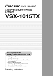 Pioneer VSX-1015TX Owner's Manual