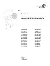 Seagate ST320DM000 Barracuda 7200.10 SATA Product Manual