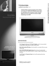 Toshiba 15LV506 Printable Spec Sheet