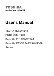 Toshiba Tecra R950 PT530C-0CU02V User Manual